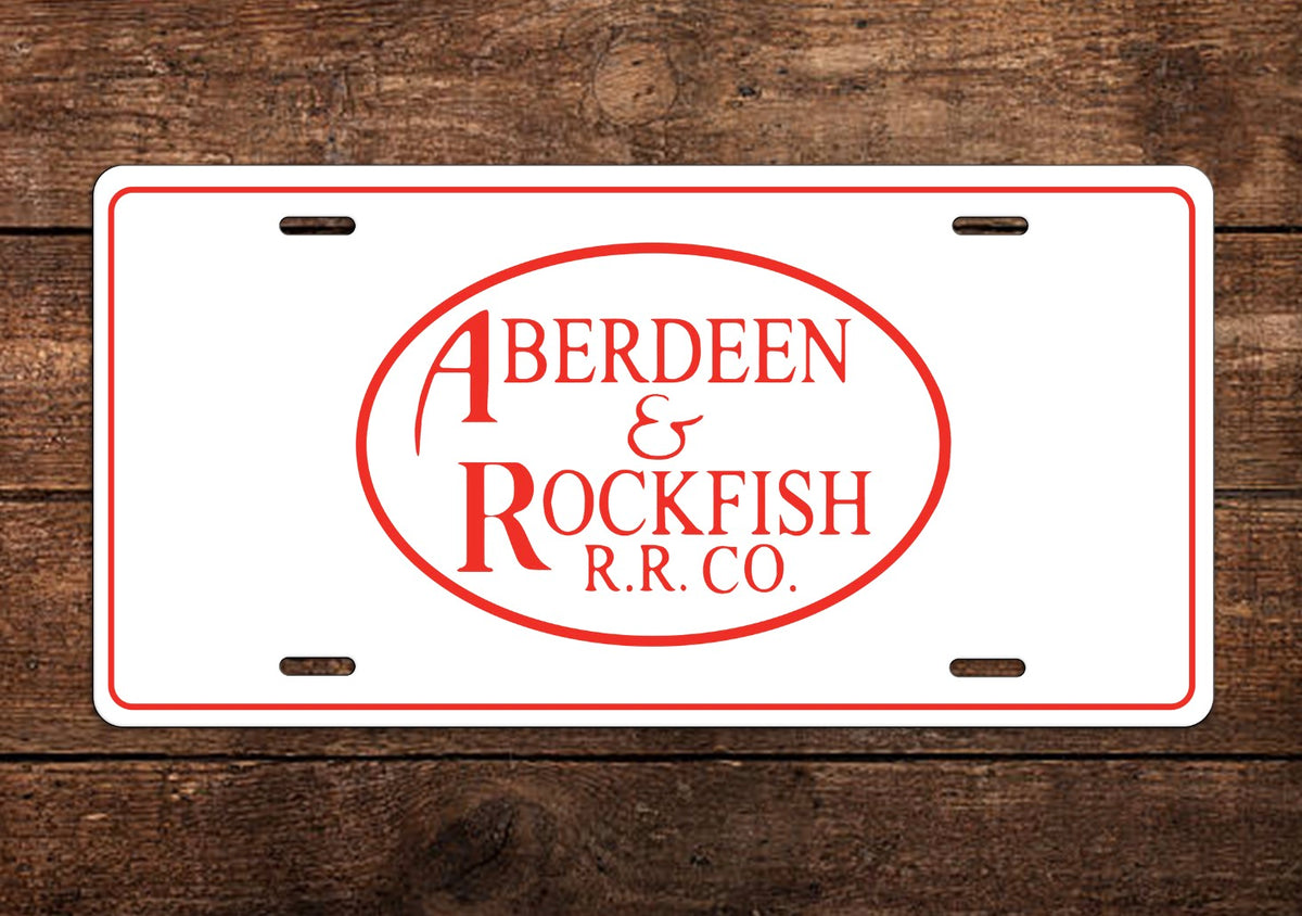 Aberdeen & Rockfish RR Classic License Plate VintageTransCo