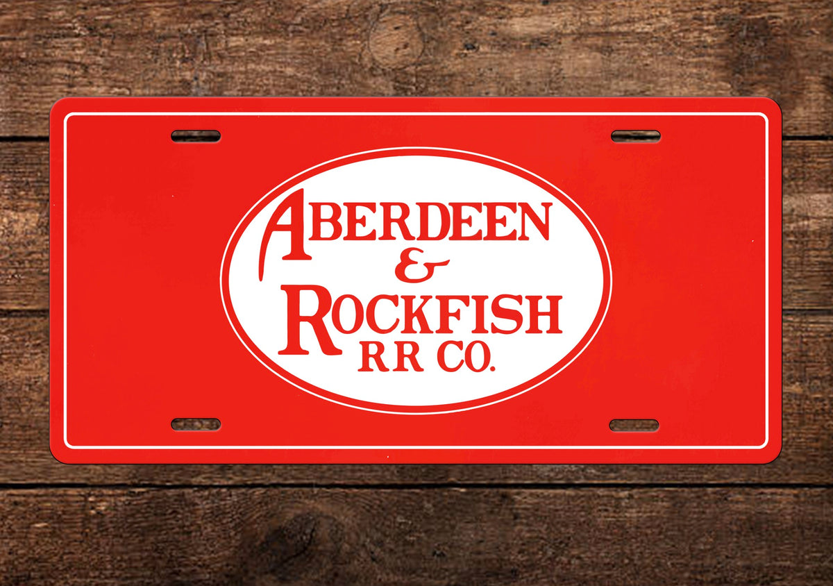 Aberdeen & Rockfish RR License Plate VintageTransCo