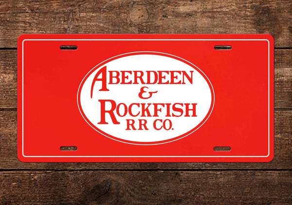 Aberdeen & Rockfish RR License Plate