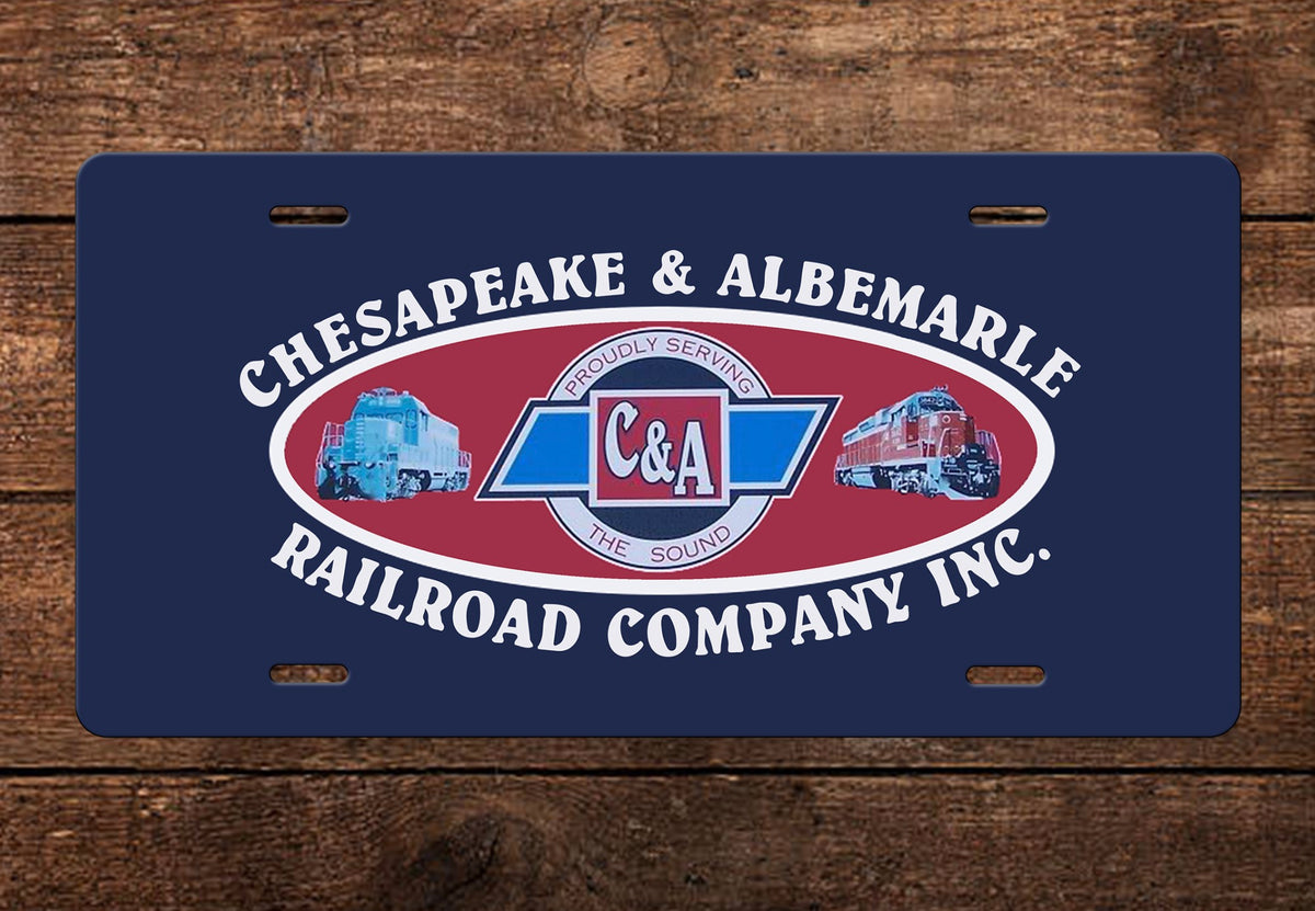 Chesapeake & Albemarle Railroad Company License Plate VintageTransCo