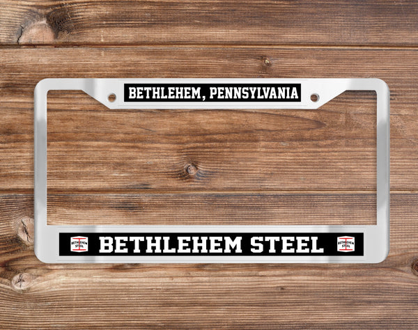 Bethlehem Steel Chrome License Plate Frame