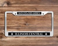 Illinois Central (Death Star Logo) - Chrome License Plate Frame