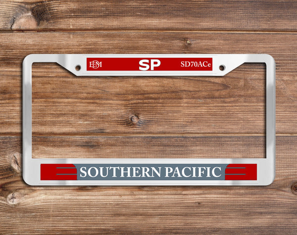 Southern Pacific (SP) SD70ACe Chrome License Plate Frame