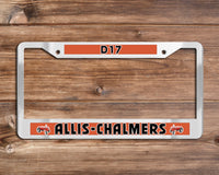 Allis-Chalmers D-17 Tractor Chrome OR Matte Black finish License Plate Frame