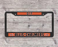 Allis-Chalmers D-17 Tractor Chrome OR Matte Black finish License Plate Frame