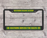 Southern Railway - Southern Serves the South (SOU) Chrome or Matte Black finish License Plate Frame