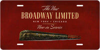 Pennsylvania RR (PRR) - Broadway Limited - License Plate