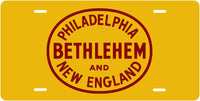 Philadelphia, Bethlehem & New England (PB&NE) License Plate