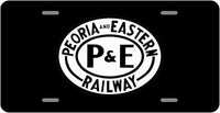 Peoria & Eastern (P&E) License Plate