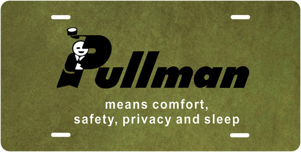 Pullman Sleeping Car Service Logo License Plate