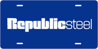 Republic Steel Last Logo (2 Color Options) License Plate