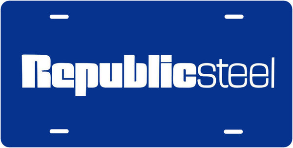 Republic Steel Last Logo (2 Color Options) License Plate