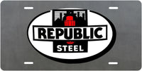 Republic Steel License Plate