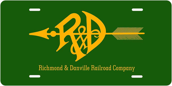 Richmond & Danville Railroad Company License Plate