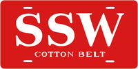 St Louis-Southwestern (SWW) Cotton Belt License Plate