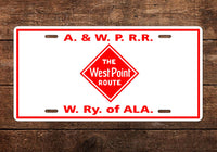 Atlanta & West Point RR License Plate