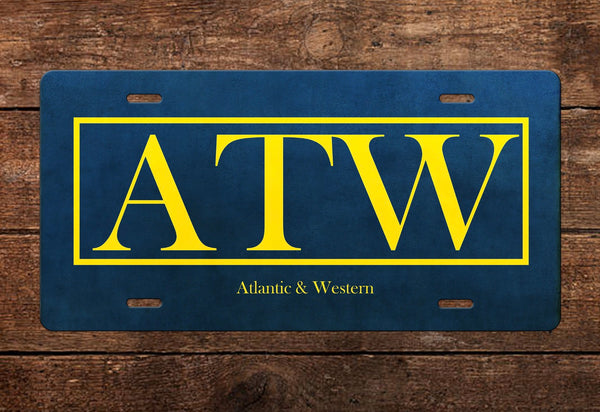 Atlantic & Western Railway License Plate