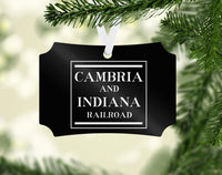 Cambria & Indiana Railroad Ornament