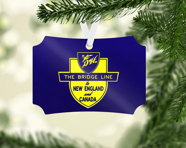 Delaware & Hudson RR - The Bridge Line (Shield)- Ornament