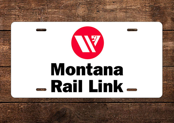 Montana Rail Link License Plate