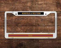 Norfolk & Western Class J 611 Pinstripe/Number (N&W) Chrome License Plate Frame
