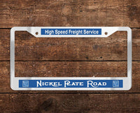 Nickel Plate Road (NKP) High Speed Freight Service Chrome License Plate Frame