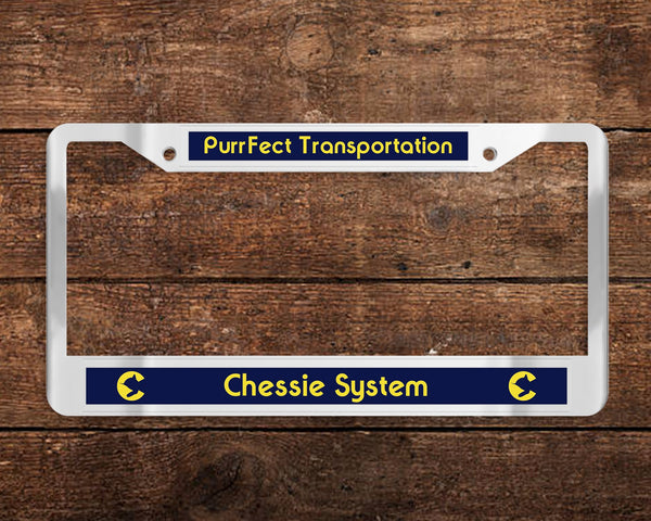 Chessie System (C&O) Purrfect Transportation Chrome License Plate Frame