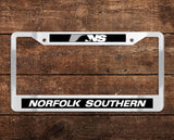 Norfolk Southern (NS) Chrome OR Matte Black finish License Plate Frame