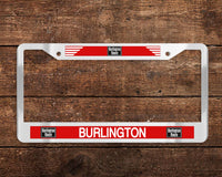 Burlington (Burlington Route) Chrome License Plate Frame