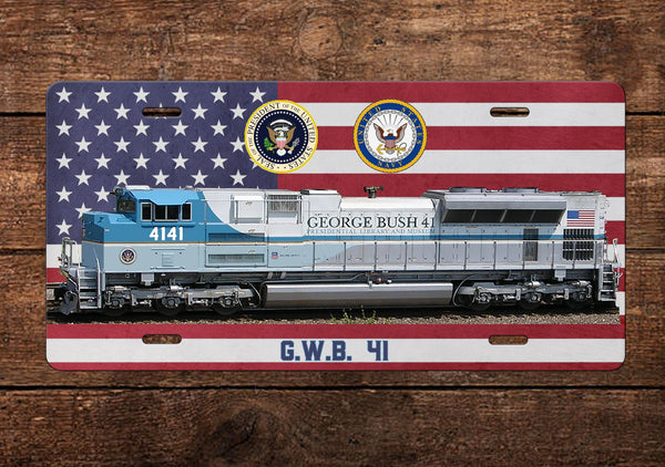 Union Pacific 4141 Honoring George W. Bush License Plate