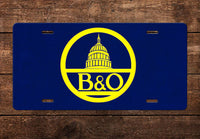 Baltimore & Oho (B&O) Capital Logo License Plate