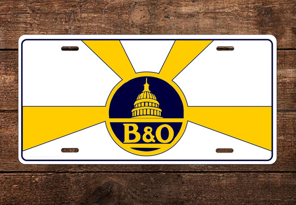 Baltimore & Ohio (B&O) Starburst Classic License Plate