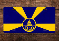 Baltimore & Ohio (B&O) Starburst Logo License Plate