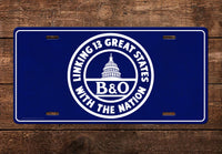Baltimore & Ohio (B&O) - Linking 13 - License Plate