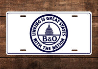 Baltimore & Oho (B&O) Classic License Plate
