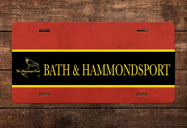 Bath & Hammondsport "Champagne Trail" License Plate