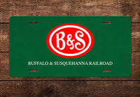 Buffalo & Susquehanna RR License Plate