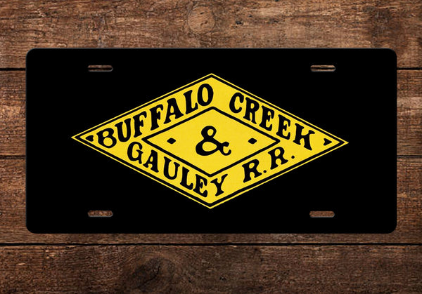Buffalo Creek & Gauley RR License Plate