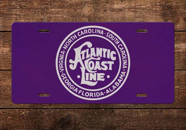Atlantic Coast Line RR (Purple/Gray License Plate