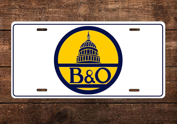 Baltimore & Oho (B&O) Capital Logo Classic License Plate