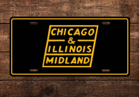 Chicago Illinois & Midland Railroad License Plate