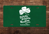 Toledo, Cincinnati and St. Louis Railroad - Clover Leaf Route - License Plate