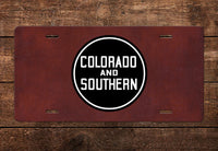 Colorado & Southern RY License Plate