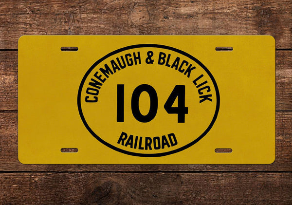 Conemaugh & Black Lick Railroad License Plate