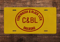 Conemaugh & Black Lick Railroad Logo License Plate