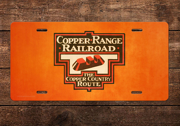 Copper Range Railroad License Plate