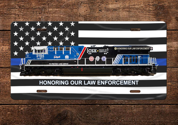 CSX - No. 3194 - Honoring Our Law Enforcement - License Plate