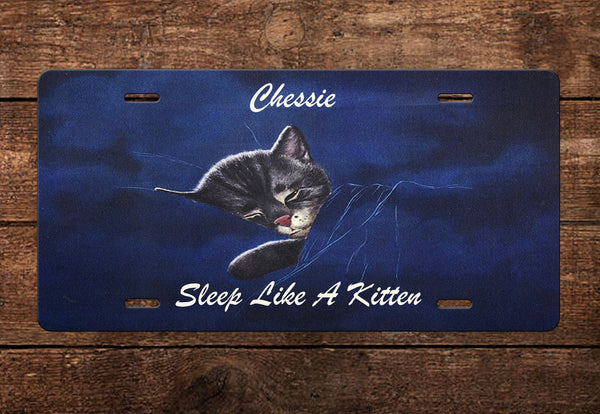 Chessie "Sleep Like a Kitten" License Plate