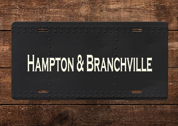 Hampton & Branchville Railroad License Plate
