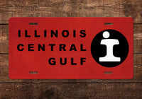 Illinois Central Gulf License Plate